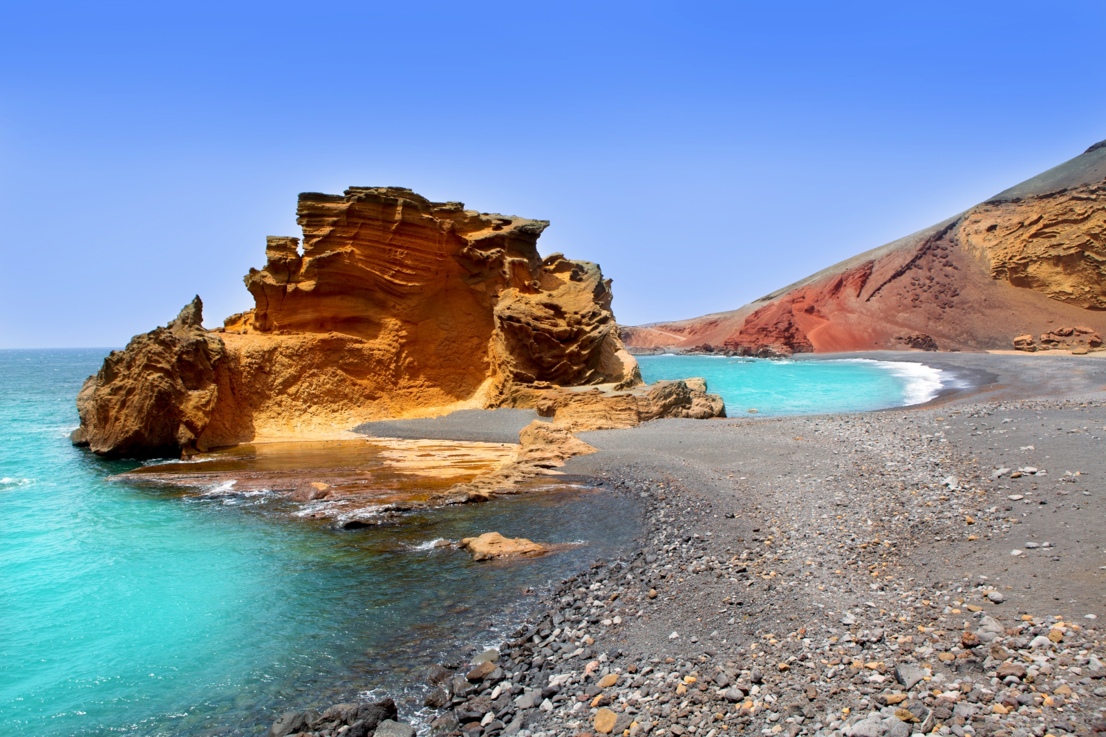 'Lanzarote El Golfo Atlantic ocean near Lago de los Clicos in Canary Islands' - Lanzarote