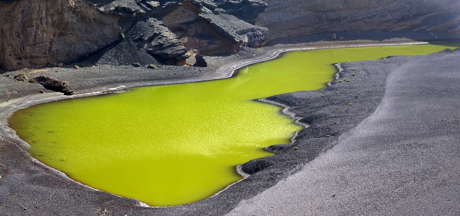 'the volcanic lake of El Golfo on Lanzarote island' - Lanzarote